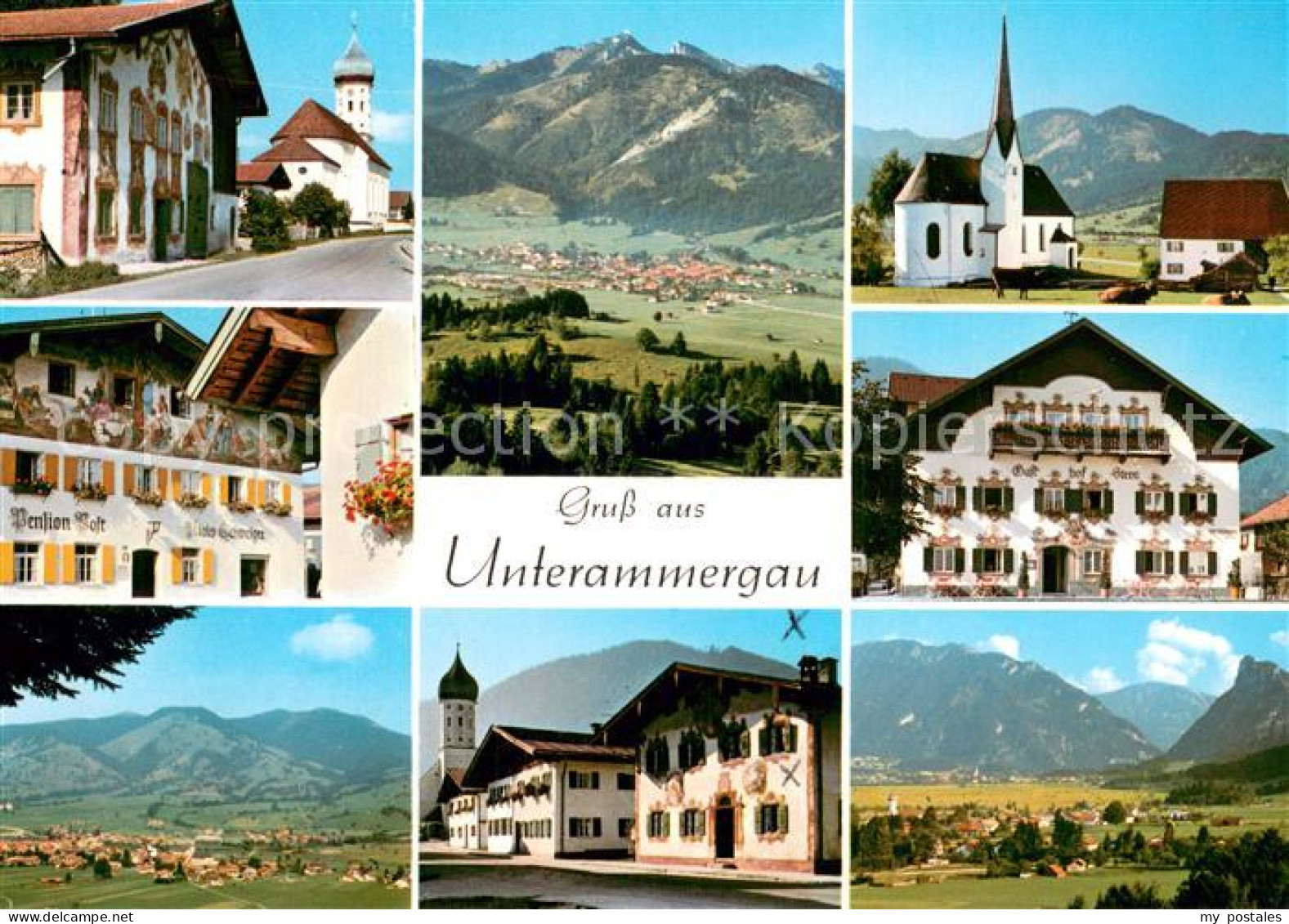 73781551 Unterammergau Nuslerhaus Kappel Pension Gasthof Fassadenmalerei Schulme - Other & Unclassified