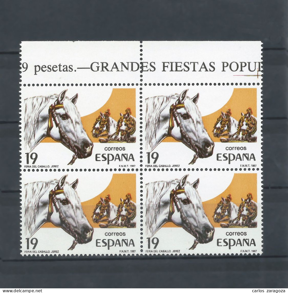 ESPAÑA 1987—CABALLOS DE JEREZ ** 2898, YT 2516, Mi 2783, Sg 2921—CHEVAUX. HORSES - Nuovi