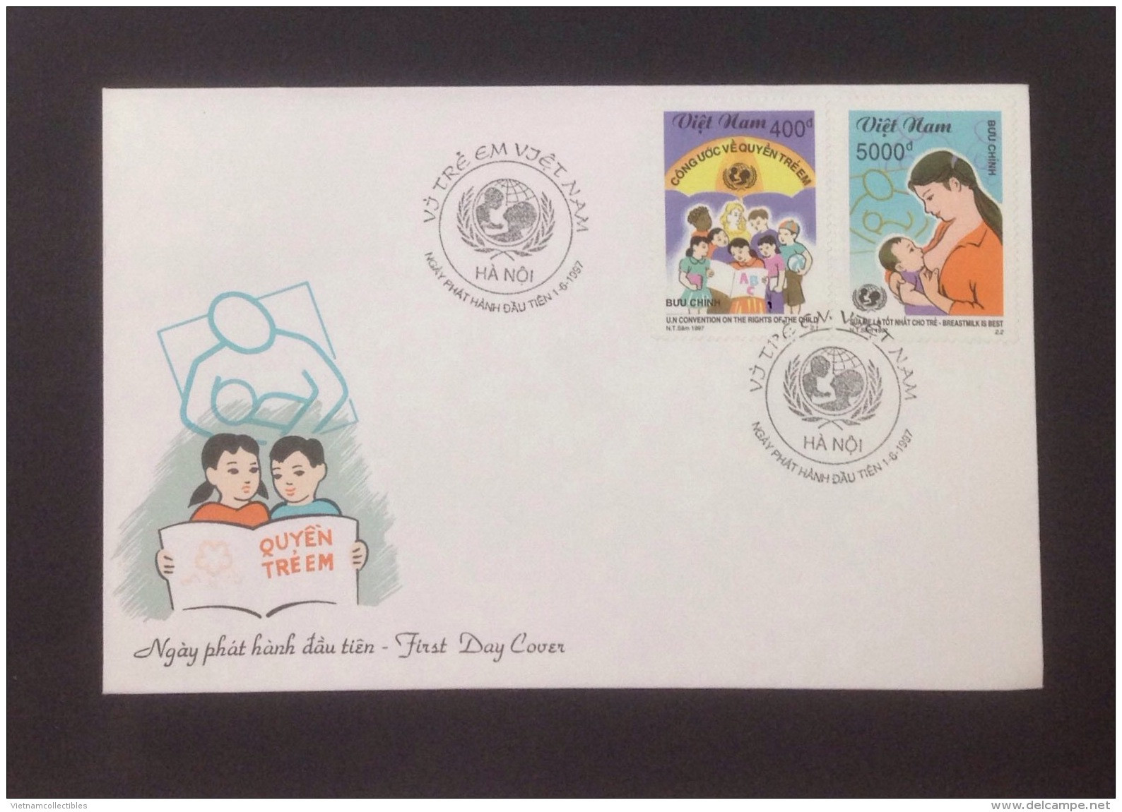 FDC Vietnam Viet Nam Cover 1997 : For Vietnamese Children First / Breast Feeding (Ms756) - Vietnam