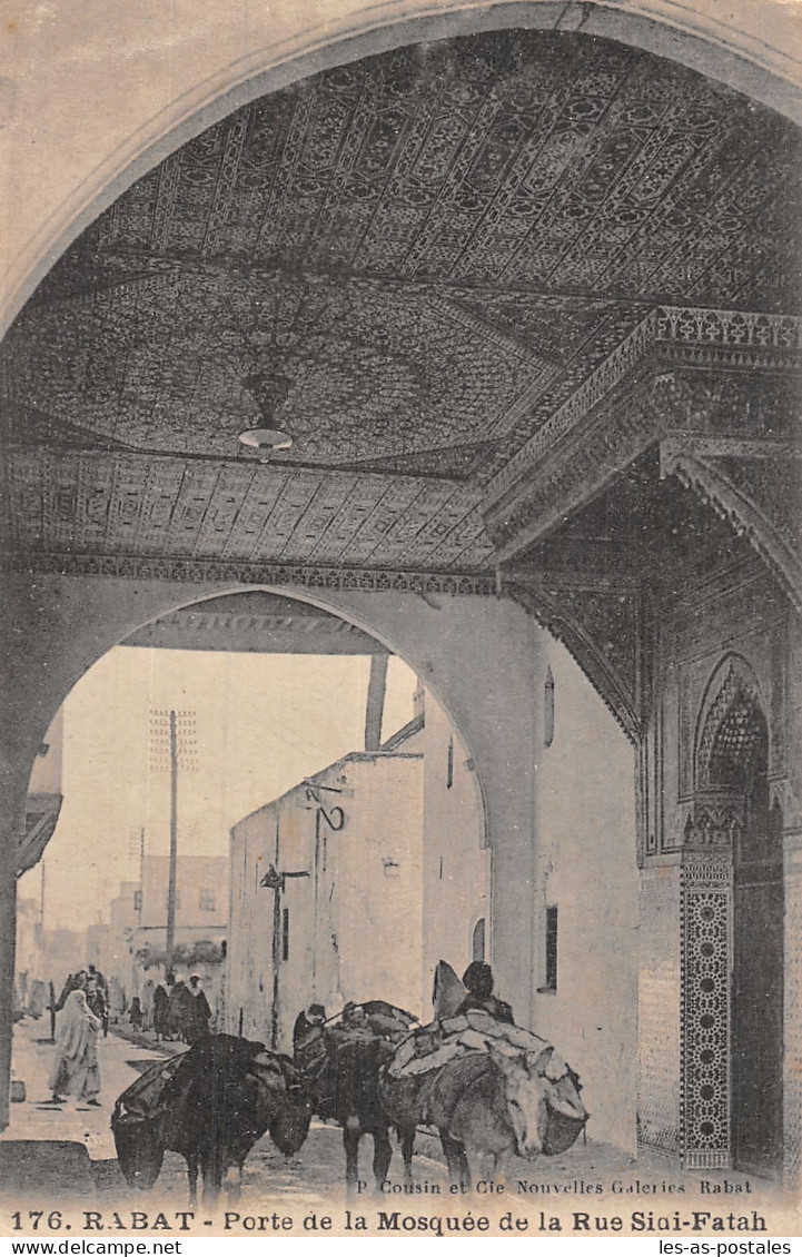 MAROC RABAT PORTE DE LA MOSQUE RUE SIDI FATAH  - Rabat