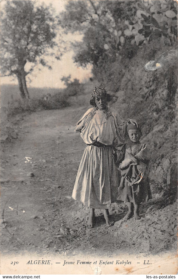 ALGERIE JEUNE FEMME ET ENFANT KABYLES  - Altri & Non Classificati