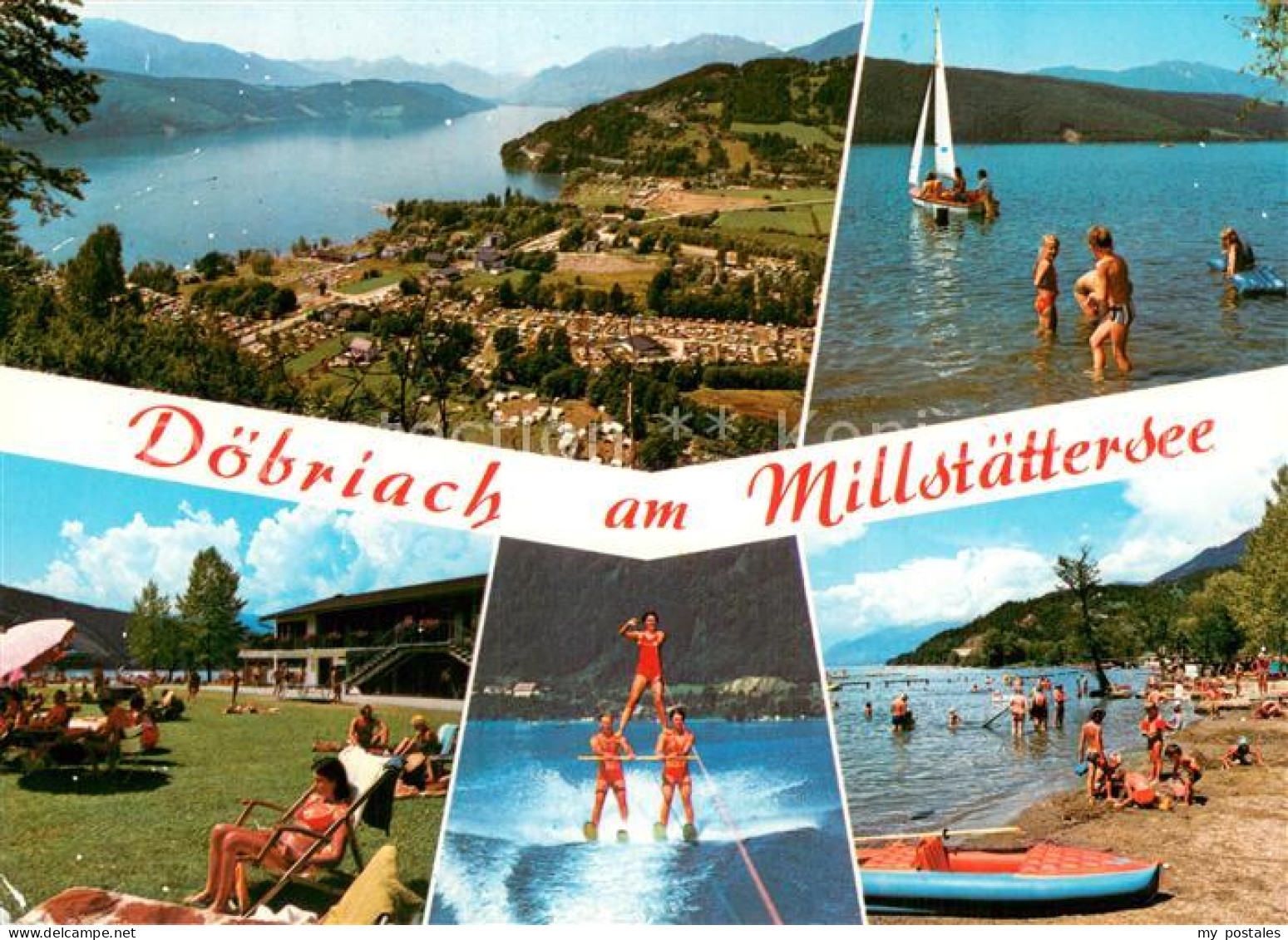 73781296 Doebriach Millstaettersee Panorama Seepartien Liegewiese Strand Doebria - Altri & Non Classificati