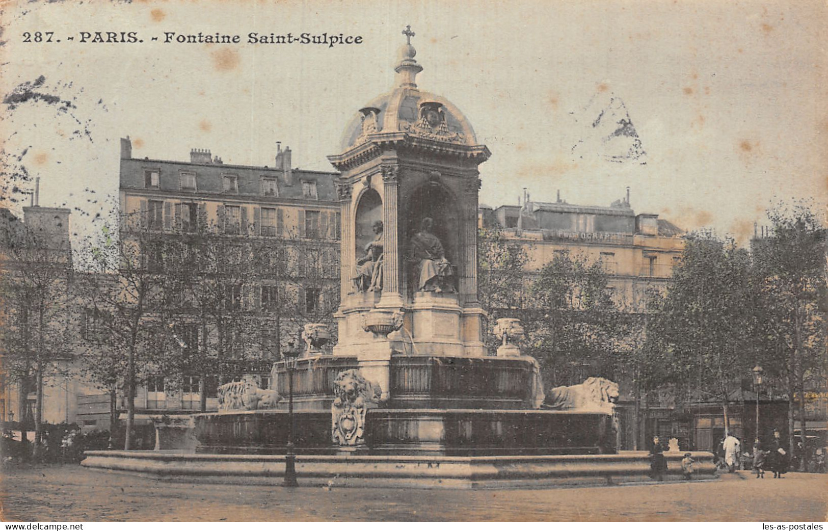 75 PARIS FONTAINE SAINT SULPICE  - Cartas Panorámicas