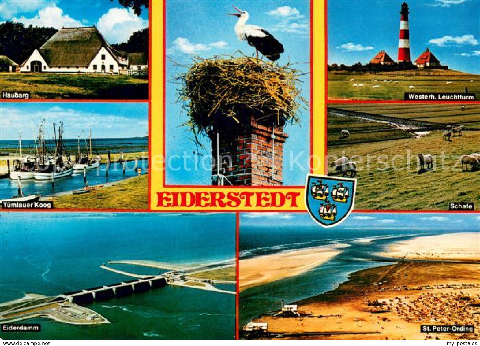 73781273 Eiderstedt Haubarg Tumlauer Koog Eiderdamm Storchennest Westerh Leuchtt - Other & Unclassified