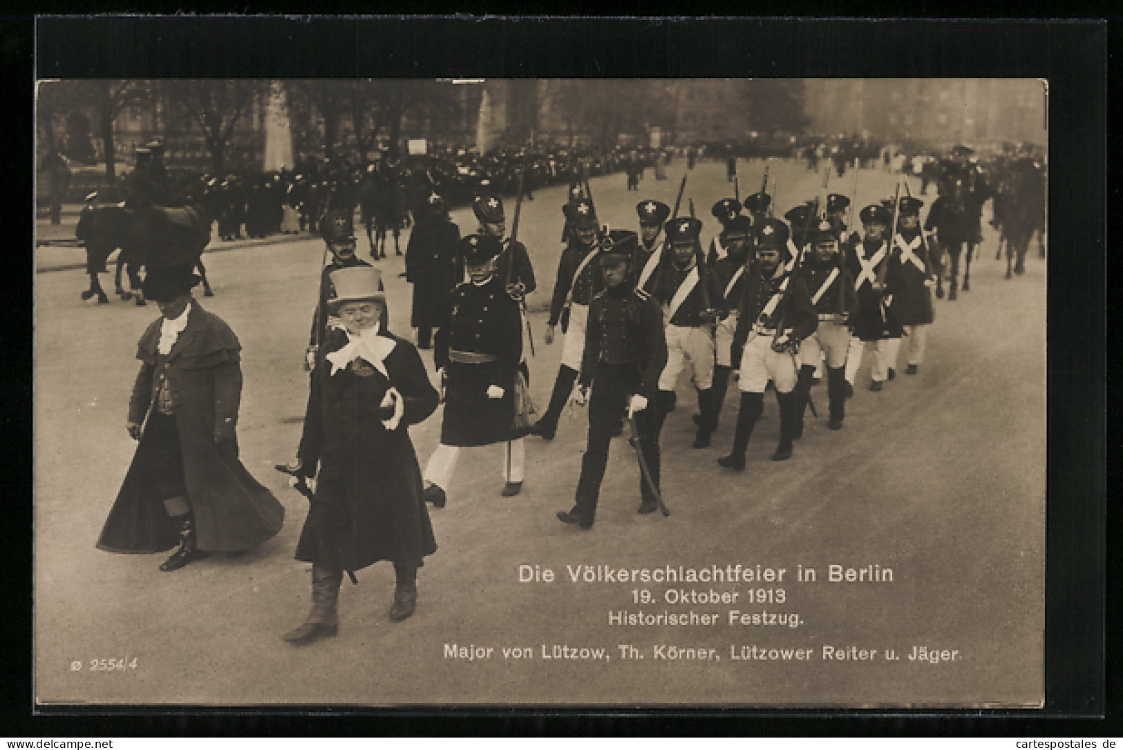 AK Berlin, Völkerschlachtfeier 19. Oktober 1913, Historischer Festzug Mit Major V. Lützow  - Guerre 1914-18