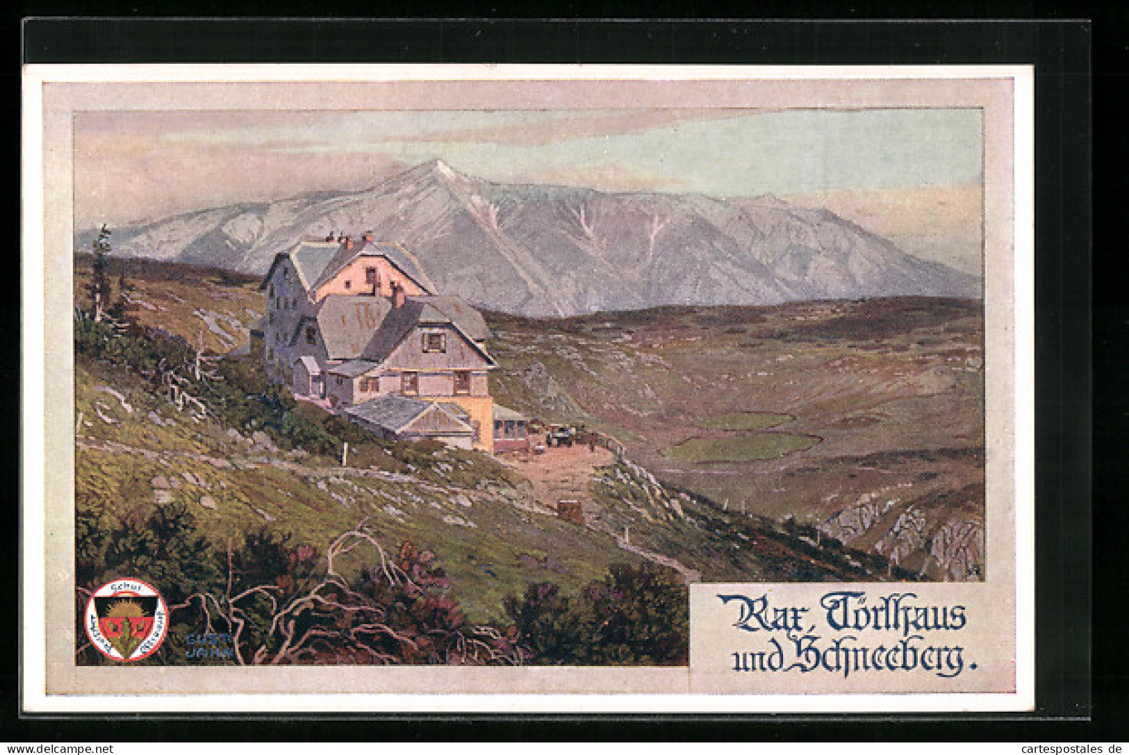 AK Deutscher Schulverein Nr. 522: Rax, Törlhaus Und Schneeberg, Wappen  - War 1914-18