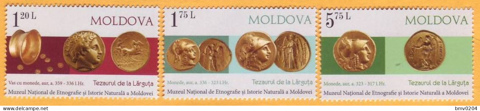 2018 Moldova Moldavie Moldau Hidden Treasures. Golden Coins. Larguta. National Museum 1v Mint - Moldavie