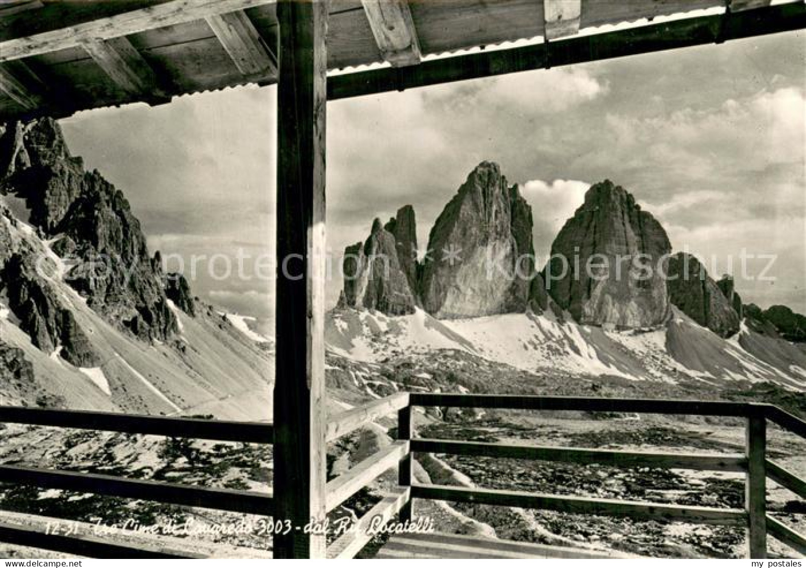 73781106 Tre Cime Di Lavaredo 3003m Drei Zinnen IT Vista Dal Rifugio Locatelli D - Sonstige & Ohne Zuordnung