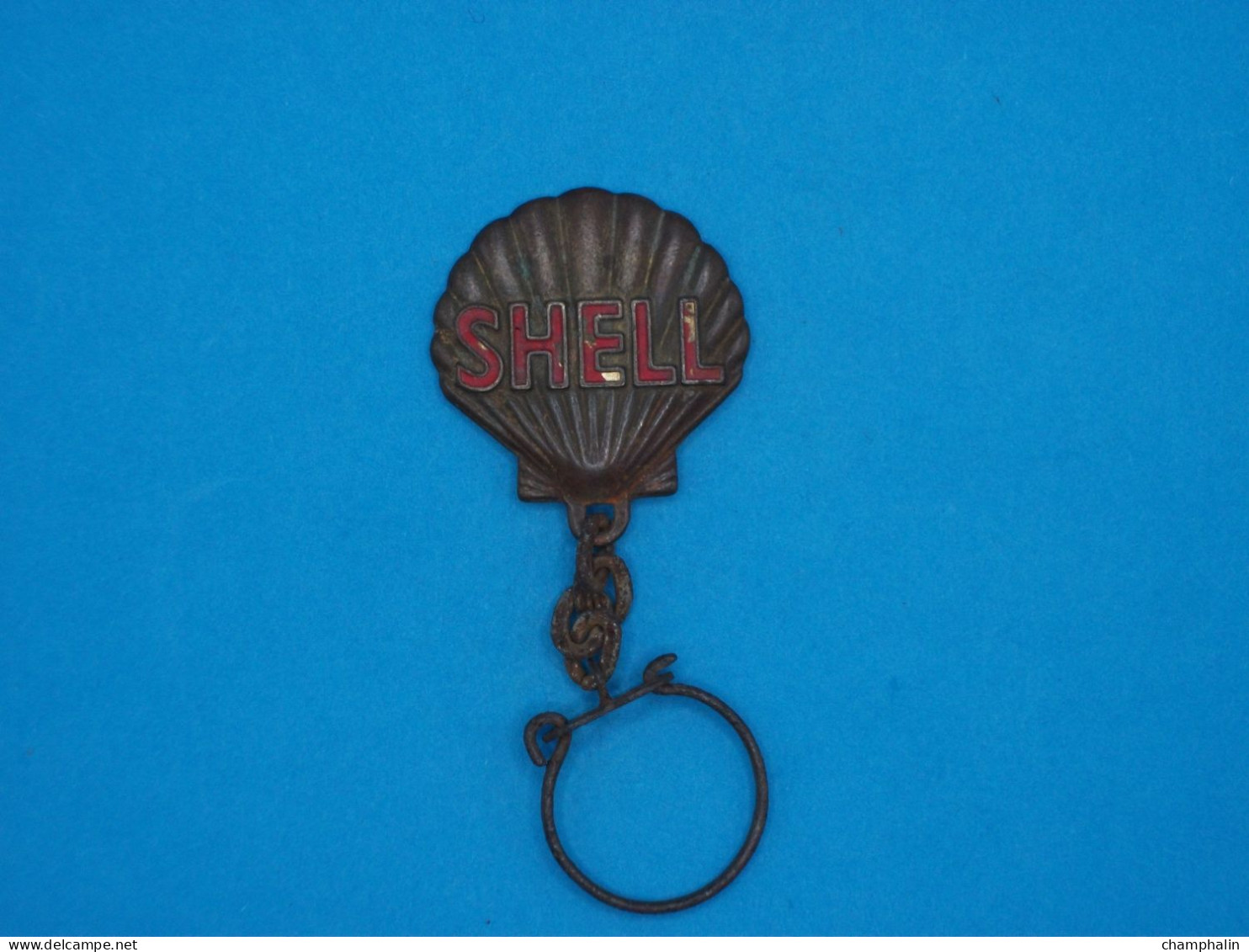 Porte-clé Métal Shell - Produits Pétroliers - Années 50-60 - Coquillage - Llaveros