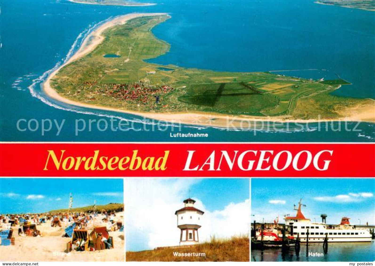 73780919 Langeoog Nordseebad Luftaufnahme Nordseeinsel Strand Wasserturm Hafen F - Langeoog