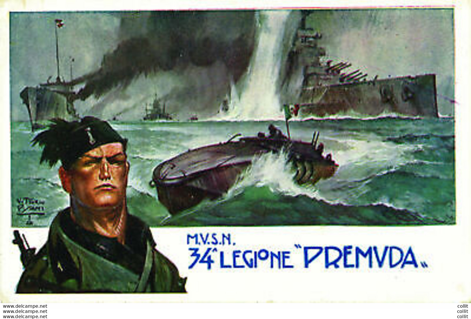 M.V.S.N. "Legione Premuda - Savona" Cartolina - Marcofilie