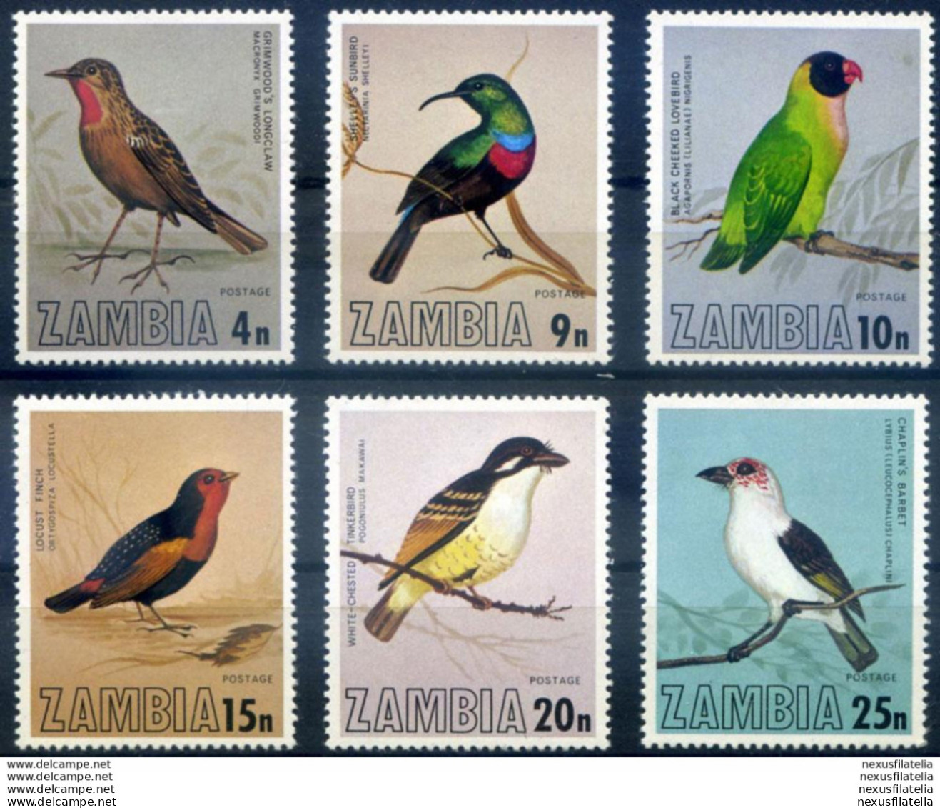 Fauna. Uccelli 1977. - Zambia (1965-...)