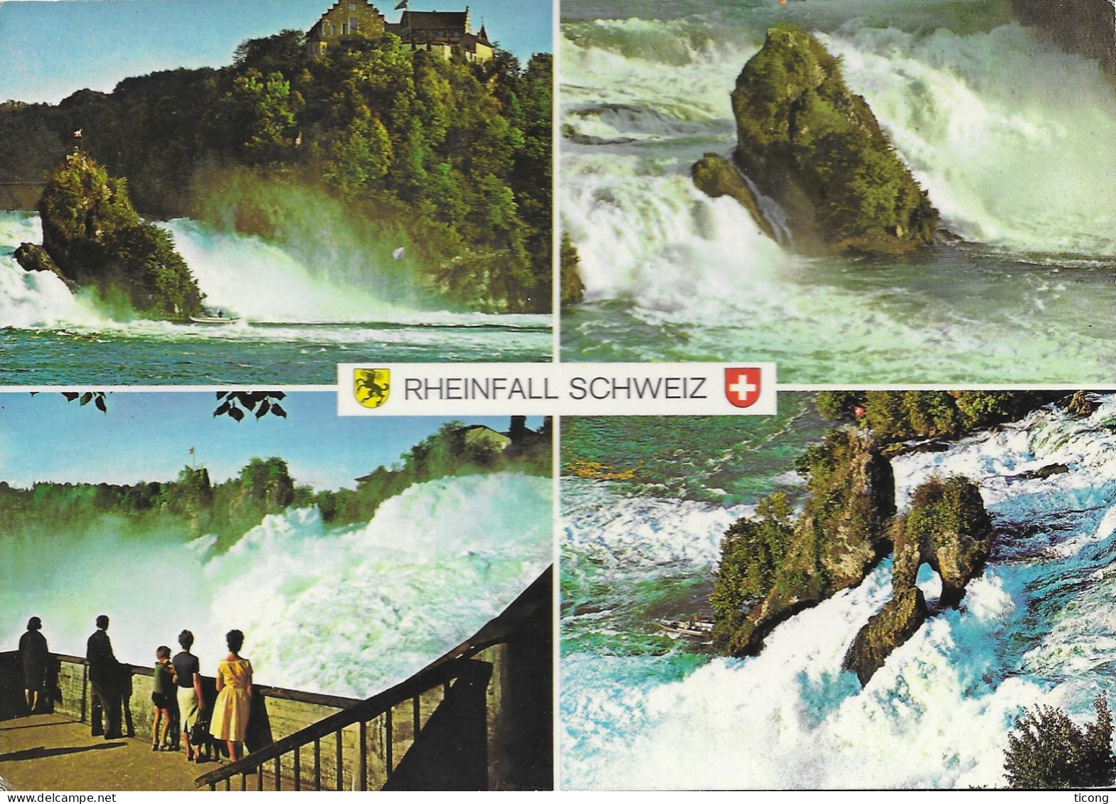 RHEINFALL SUISSE 1992 - FLAMME ILLUSTREE DE LA VILLE, TIMBRE PROCESSION DE MENDRISIO - CARTE DE LA VILLE A VOIR - Briefe U. Dokumente