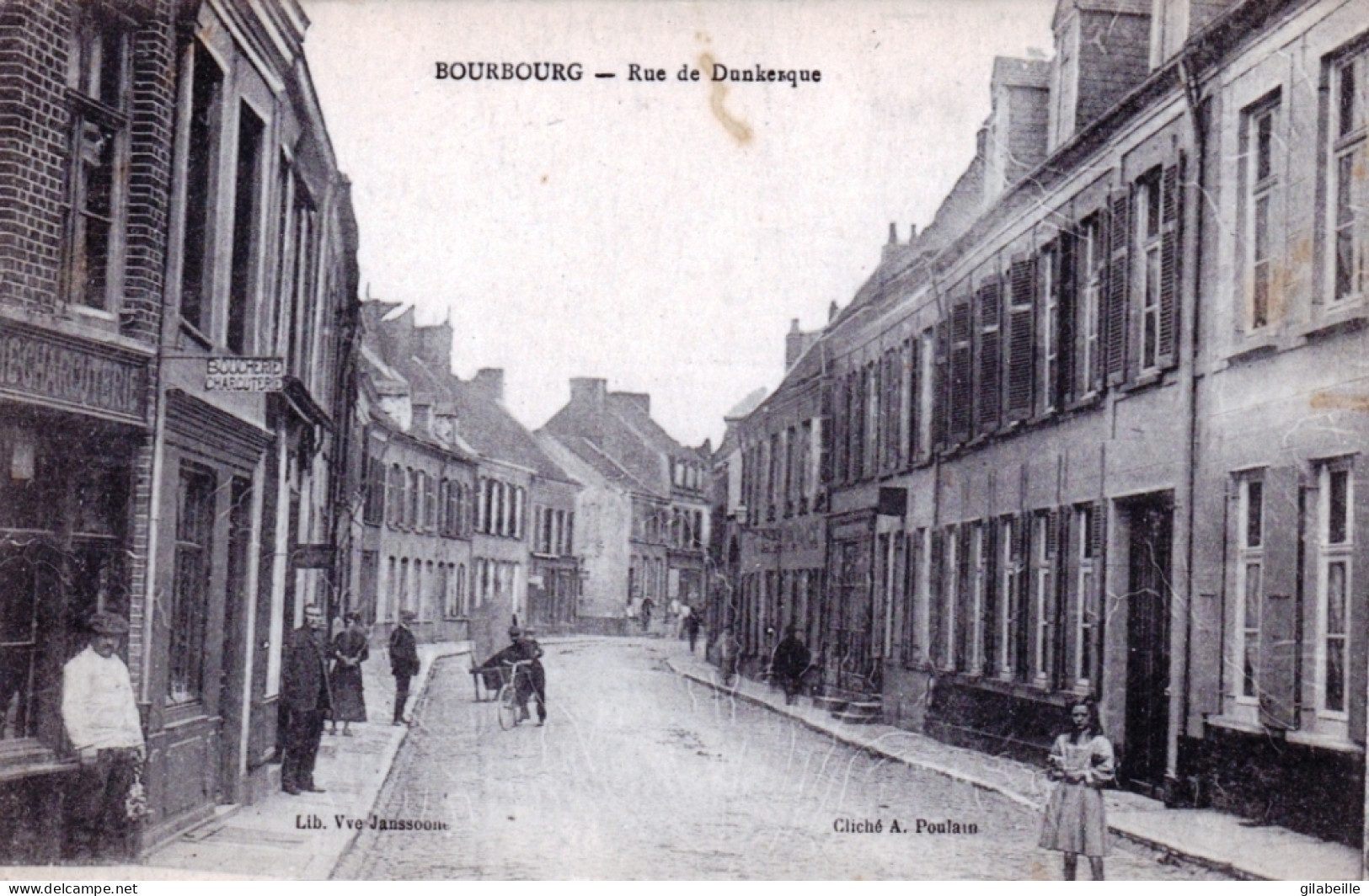 59 - BOURBOURG - Rue De Dunkerque - Boucherie / Charcuterie - Sonstige & Ohne Zuordnung