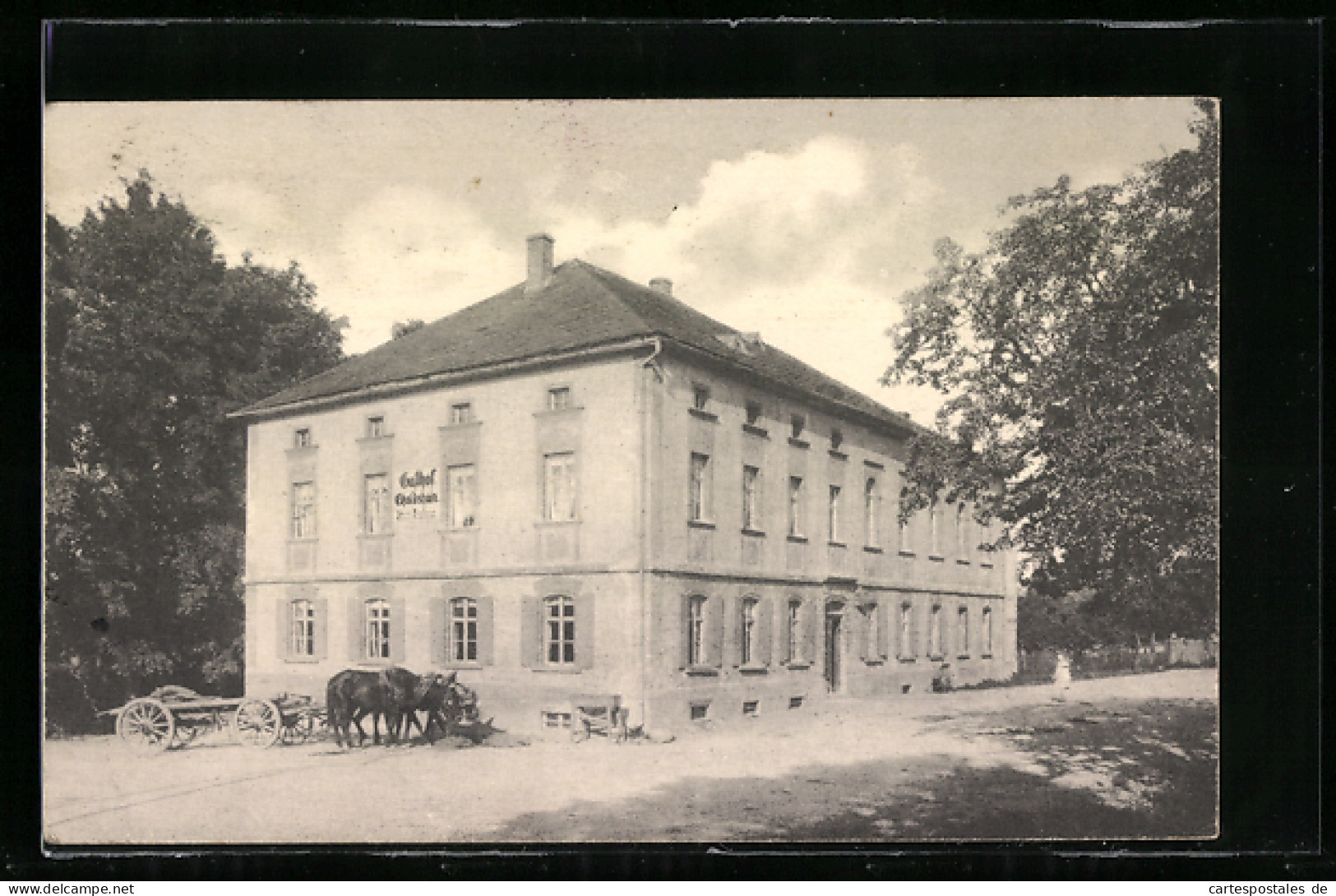 AK Bad Lausick, Blick Auf Gasthof Etzoldshain  - Bad Lausick