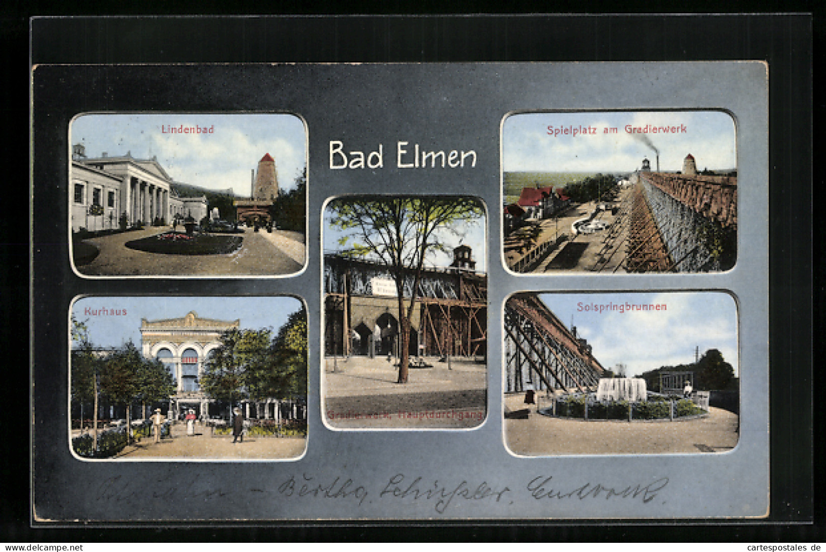 AK Bad Elmen, Spielplatz Am Gradierwerk, Lindenbad Und Kurhaus  - Other & Unclassified