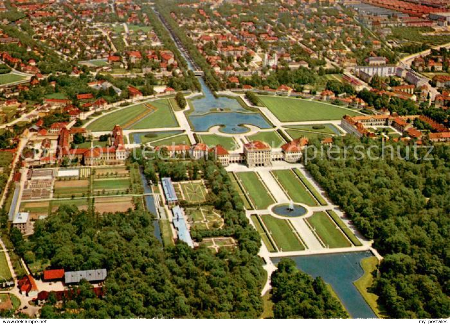 73780569 Muenchen Schloss Nymphenburg Fliegeraufnahme Muenchen - Muenchen