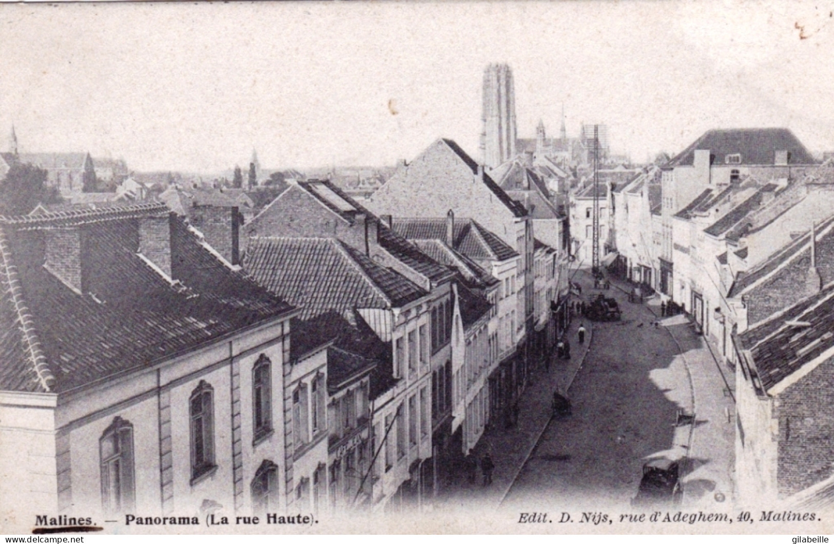 MALINES - MECHEREN -  Panorama - La Rue Haute - Mechelen