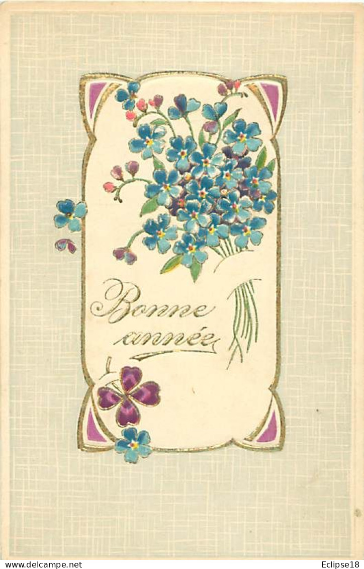 Carte Gaufrée  - Bonne Année - Fleurs   Q 2567 - Año Nuevo