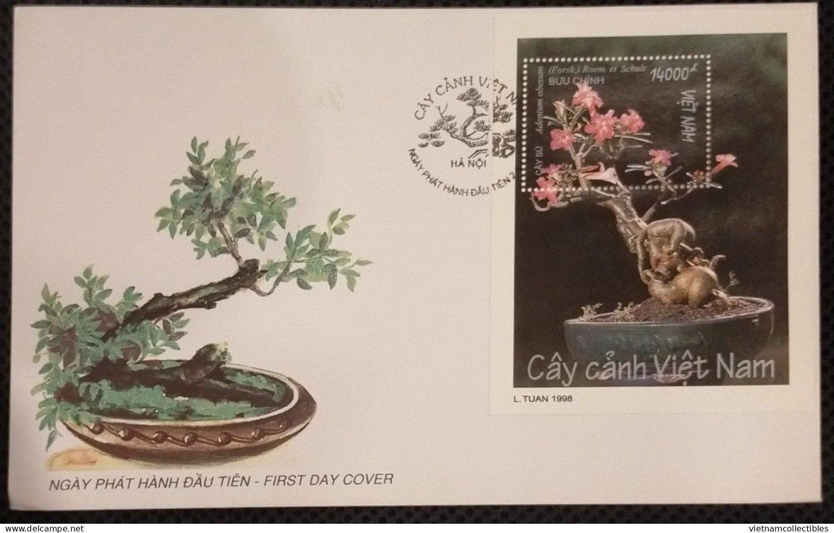 FDC Vietnam Viet Nam Covers With Perf Souvenir Sheet 1998 : Bonsai / Flora / Plant (Ms773) - Viêt-Nam