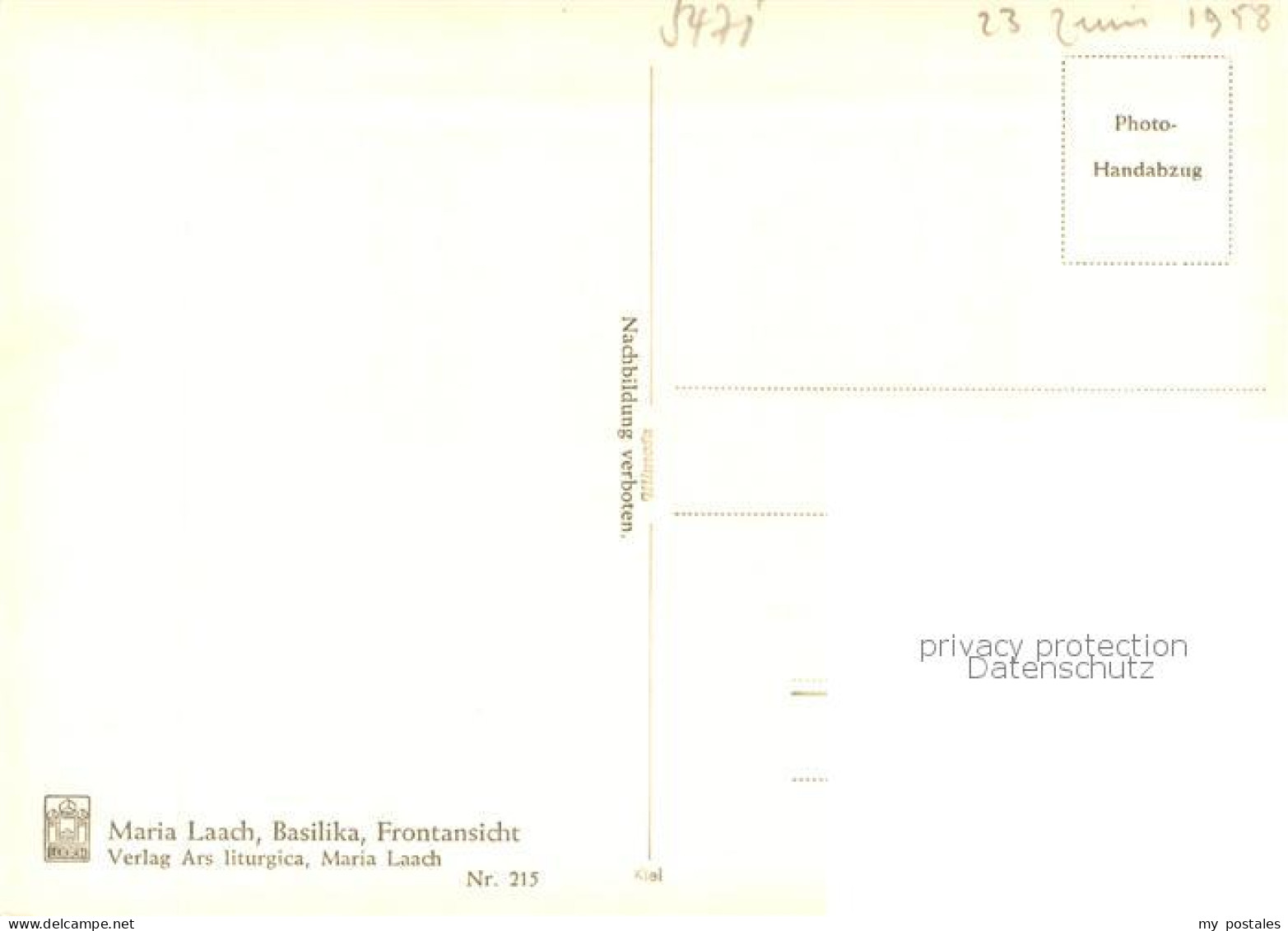 73780357 Maria Laach  Kloster Basilika Frontansicht  - Otros & Sin Clasificación