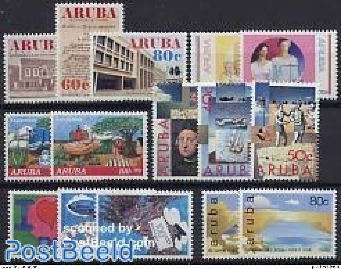 Aruba 1992 Yearset 1992 (15v), Mint NH, Various - Yearsets (by Country) - Unclassified