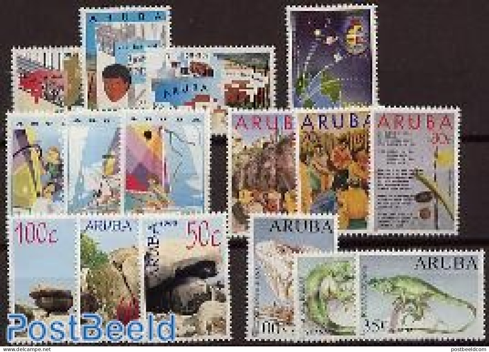 Aruba 1993 Yearset 1993 (16v), Mint NH, Various - Yearsets (by Country) - Ohne Zuordnung