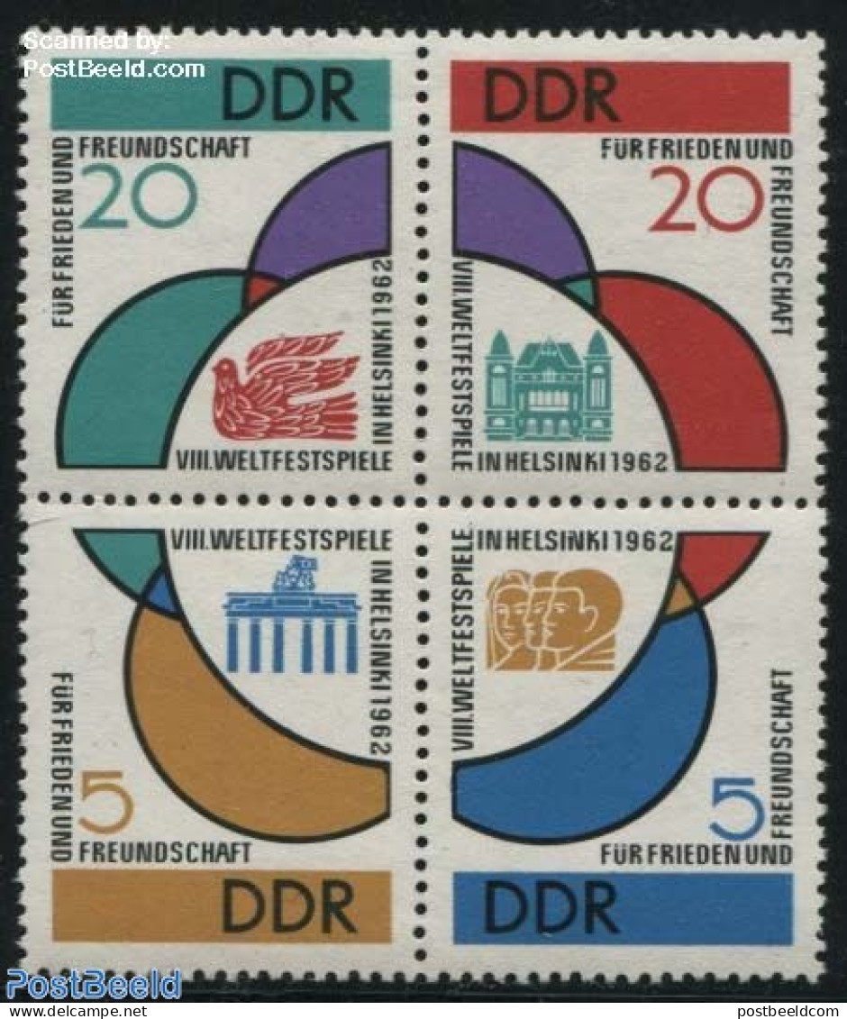 Germany, DDR 1962 Helsinki Games 4v [+], Mint NH, Sport - Sport (other And Mixed) - Nuovi