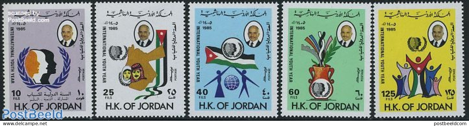 Jordan 1985 Int. Youth Year 5v, Mint NH, Various - International Youth Year 1984 - Jordania