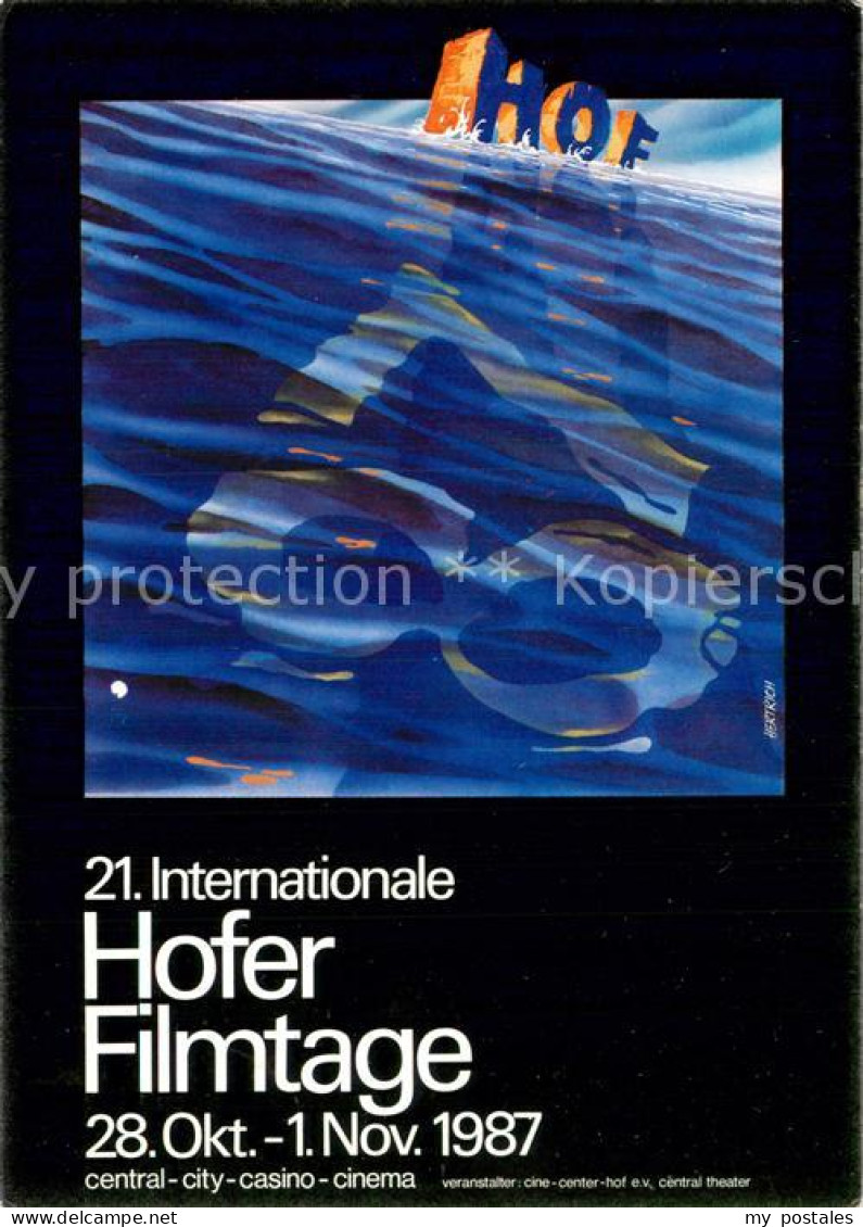 73780294 Hof Saale 21. Internationale Hofer Filmtage Hof Saale - Hof