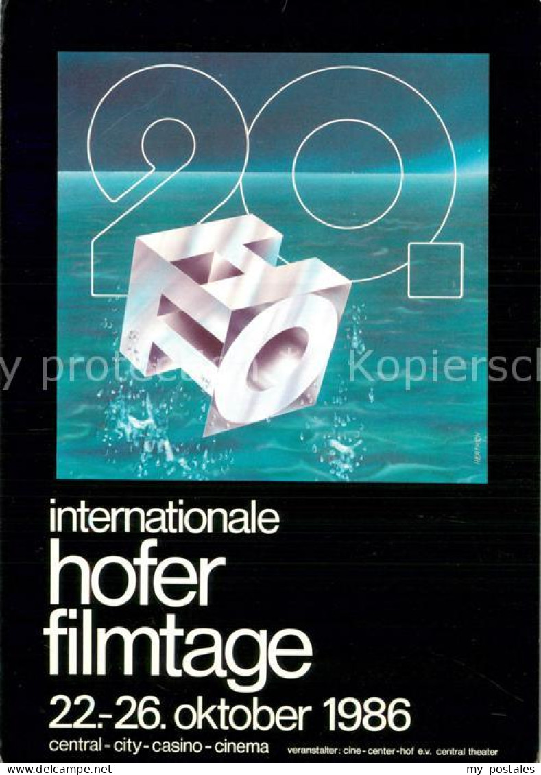 73780293 Hof Saale 20. Internationale Hofer Filmtage Hof Saale - Hof