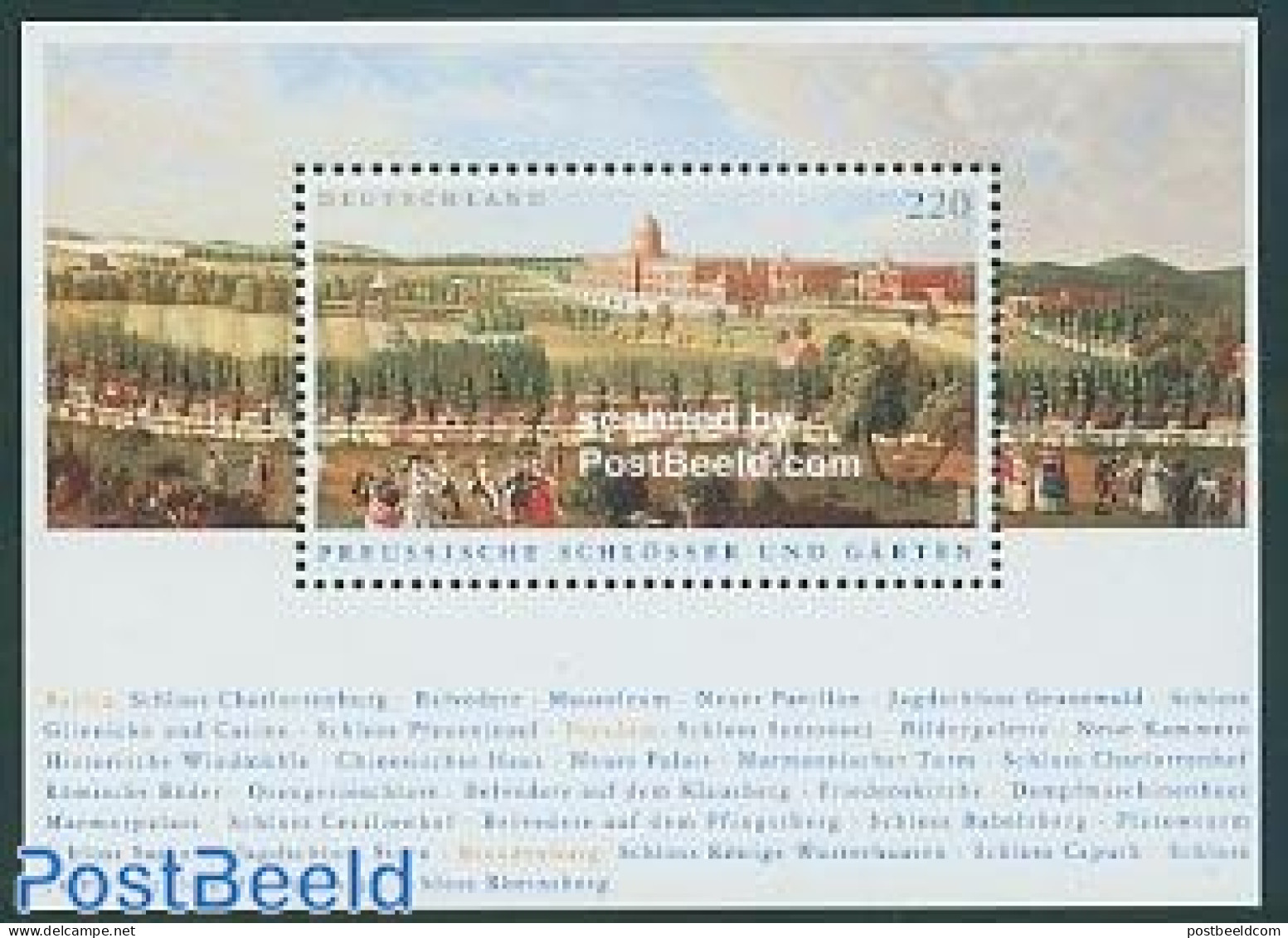 Germany, Federal Republic 2005 Prusian Castles & Garden S/s, Mint NH, Nature - Gardens - Art - Castles & Fortifications - Nuevos