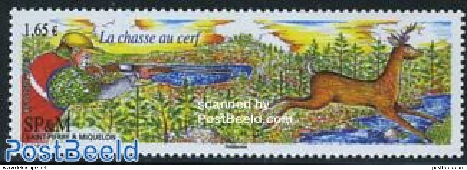 Saint Pierre And Miquelon 2007 Deer Hunting 1v, Mint NH, Nature - Animals (others & Mixed) - Deer - Hunting - Other & Unclassified