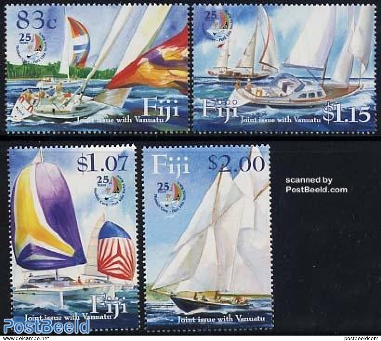 Fiji 2004 Yacht Race 4v, Joint Issue Vanuatu, Mint NH, Sport - Transport - Various - Sailing - Ships And Boats - Joint.. - Segeln