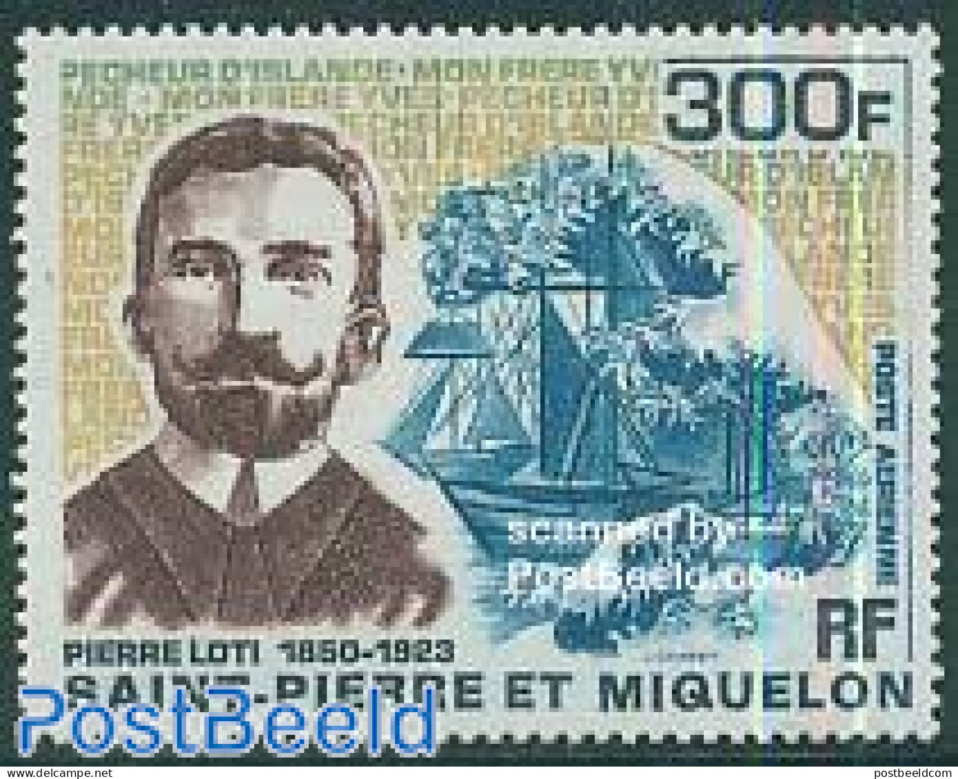 Saint Pierre And Miquelon 1969 Pierre Loti 1v, Mint NH, Transport - Ships And Boats - Art - Authors - Schiffe