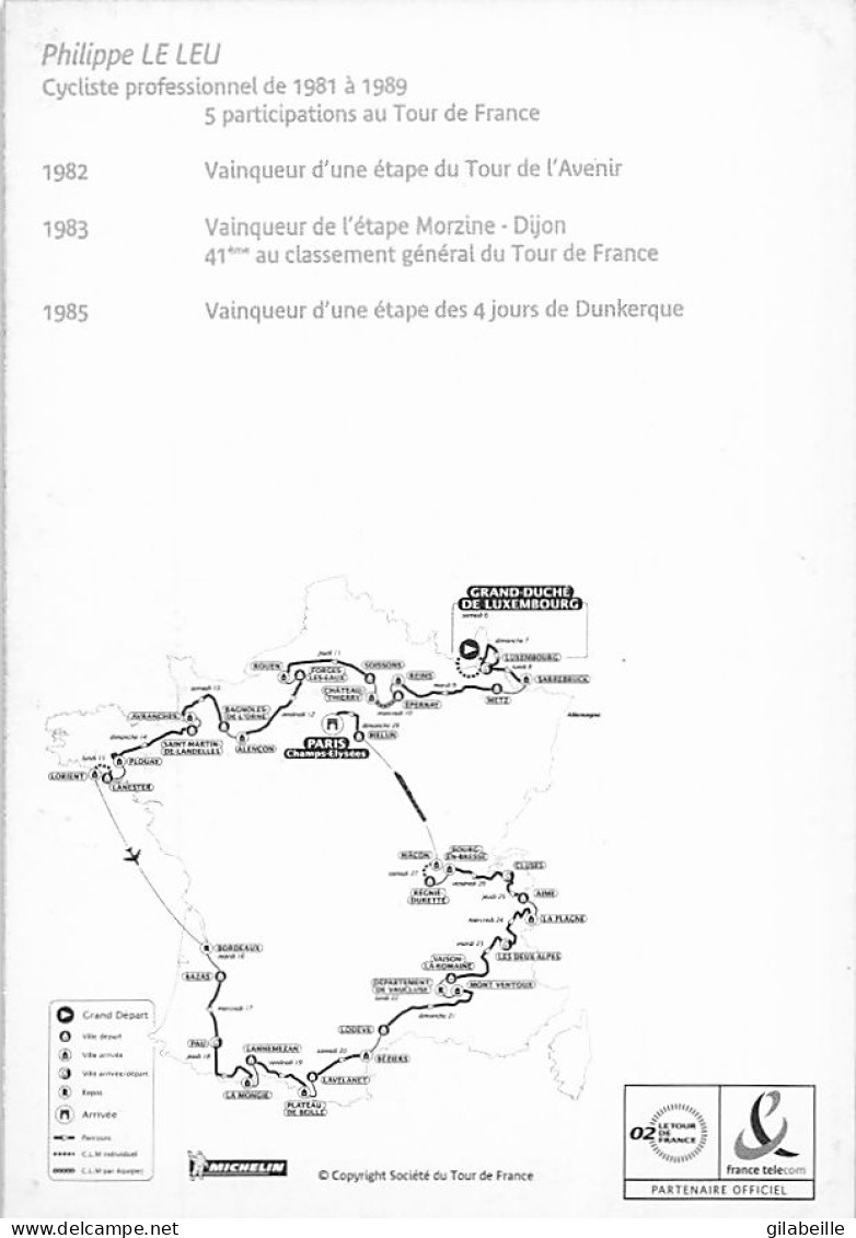 Vélo Coureur Cycliste Francais Philippe Leleu - Team Toshiba - Cycling - Cyclisme - Ciclismo - Wielrennen  - Ciclismo