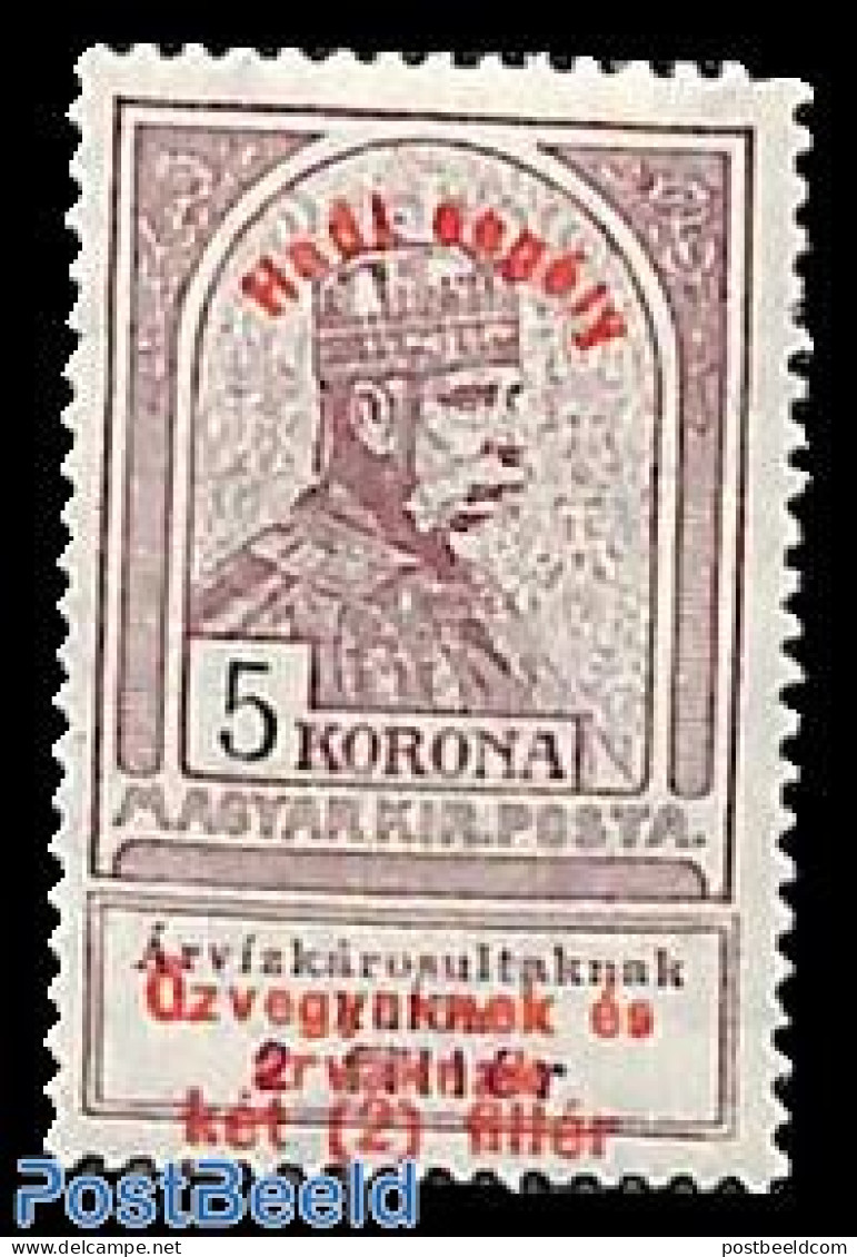 Hungary 1914 5Kr, Stamp Out Of Set, Unused (hinged) - Neufs