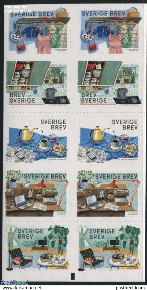 Sweden 2017 Retro Booklet, Mint NH, Stamp Booklets - Art - Fashion - Unused Stamps