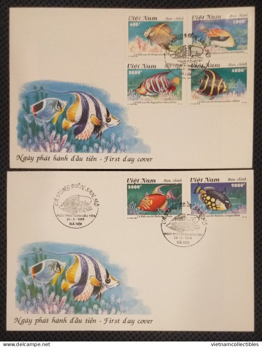 FDC Vietnam Viet Nam With Perf Stamps 1995 : Coral Sea Fishes / Fish (Ms703) - Vietnam