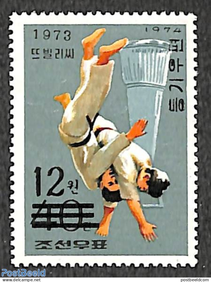 Korea, North 2006 12w On 40ch Overprint, Stamp Out Of Set, Mint NH, Sport - Judo - Korea (Noord)