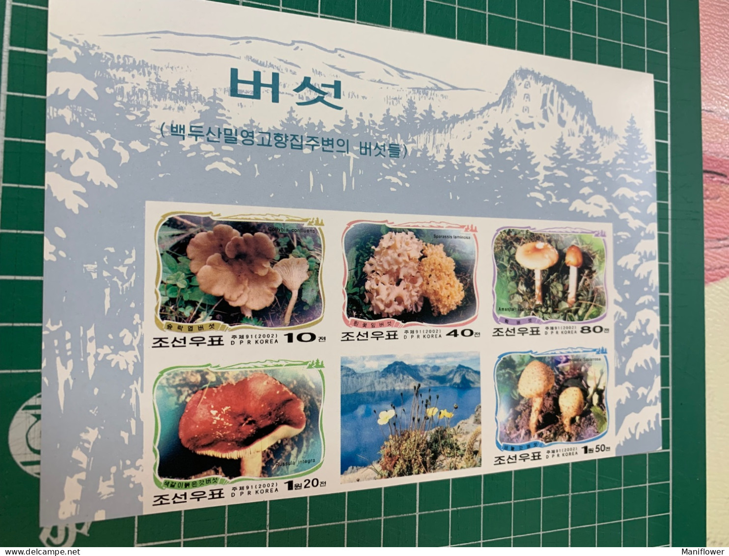 Korea Stamp MNH 2002 Mushrooms Imperf Mountain - Korea (Nord-)