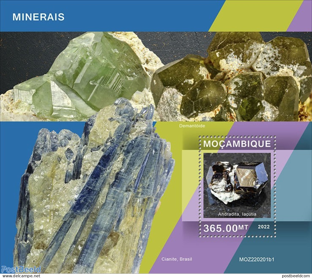 Mozambique 2022 Minerals, Mint NH, History - Geology - Mosambik