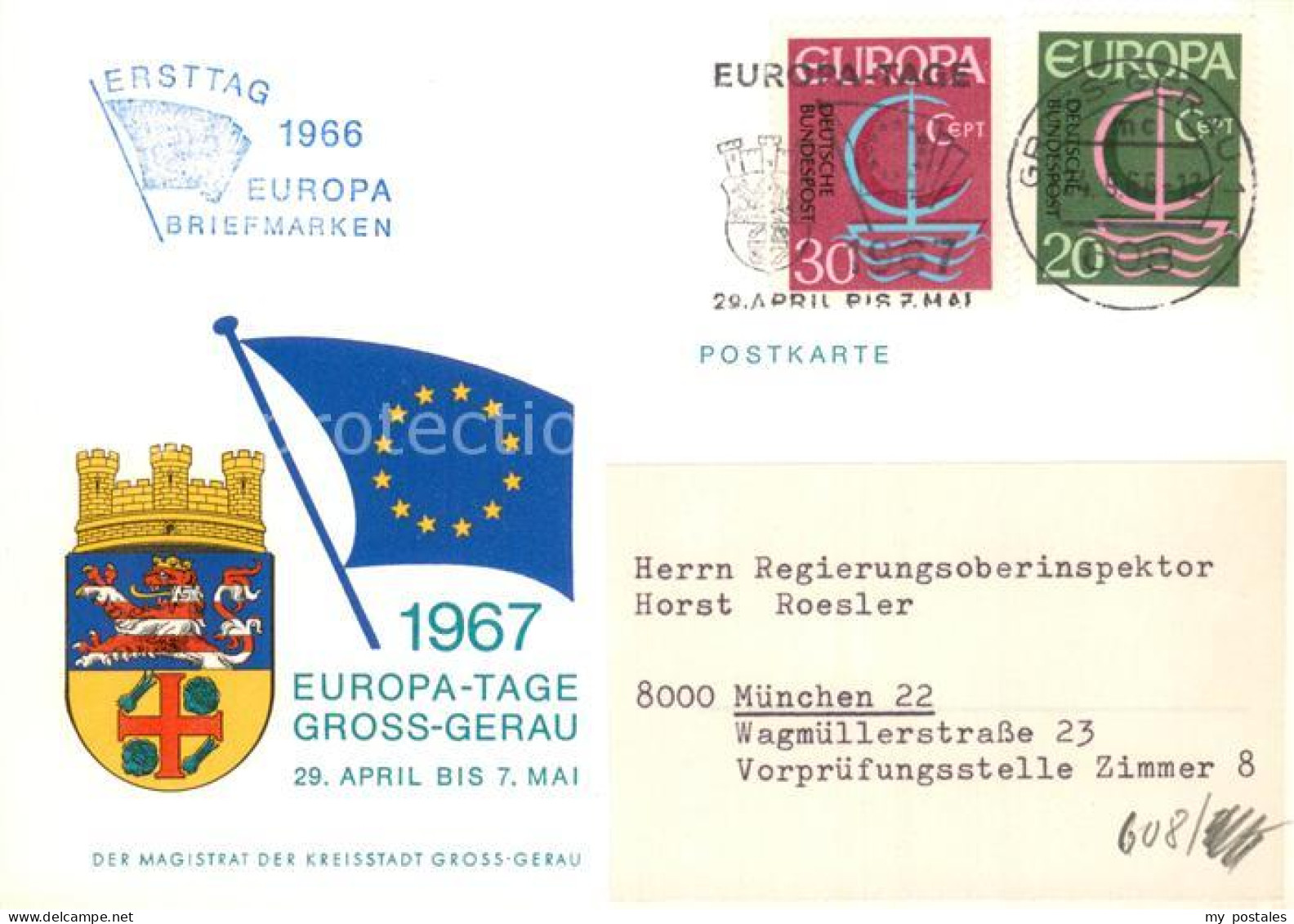 73780081 Gross-Gerau Europa-Tage Europa-Flagge Wappen Gross-Gerau - Gross-Gerau