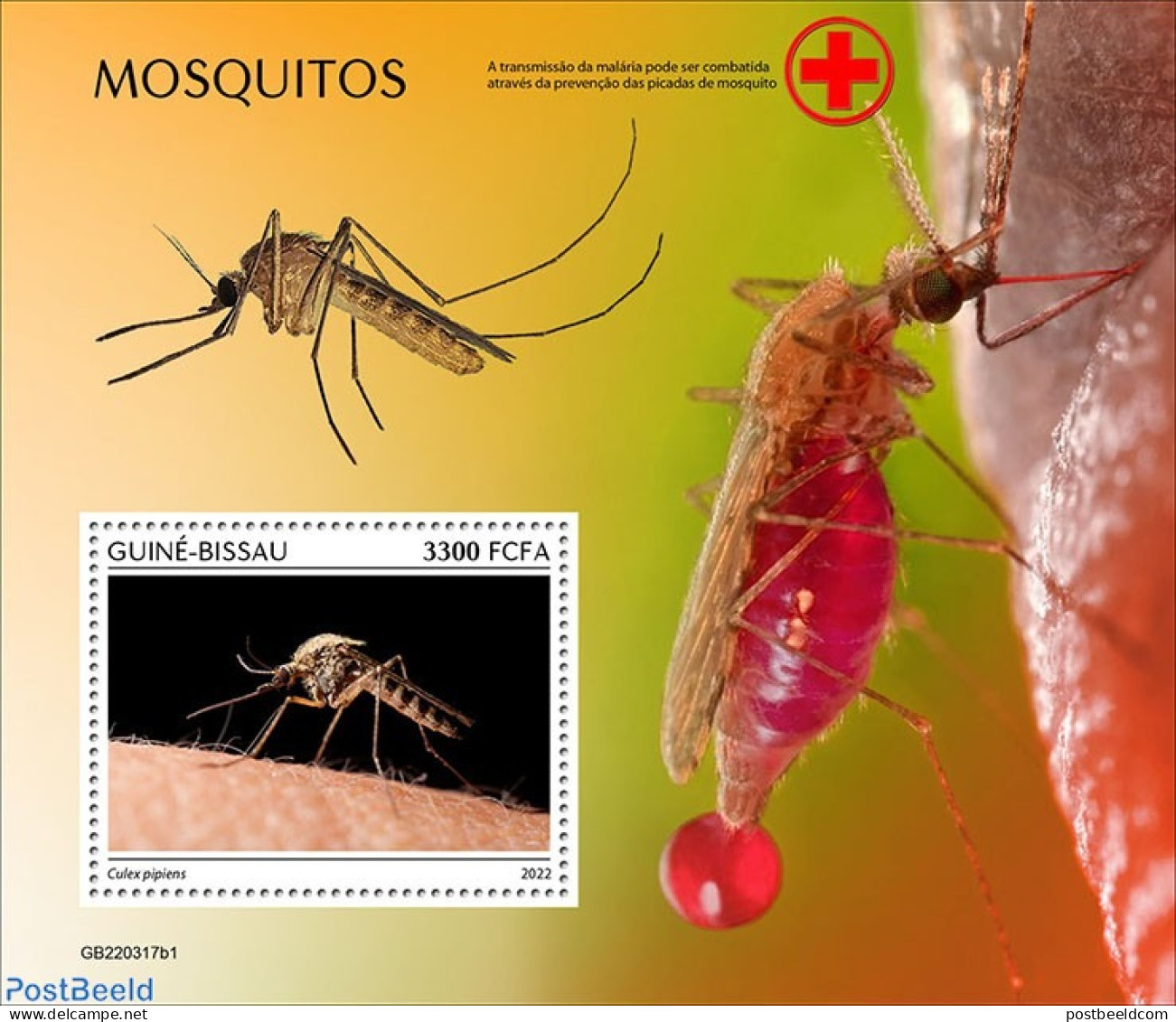 Guinea Bissau 2022 Mosquitoes, Mint NH, Nature - Insects - Guinea-Bissau