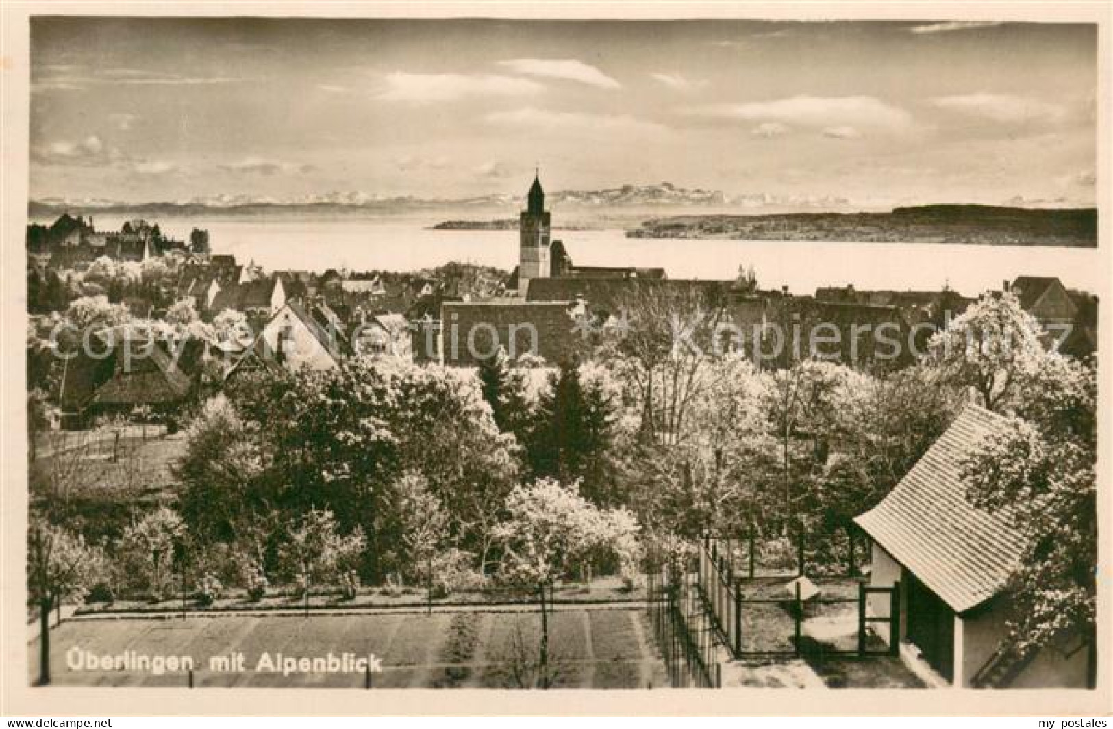 73780060 Ueberlingen Bodensee Panorama Mit Alpenblick Ueberlingen Bodensee - Überlingen