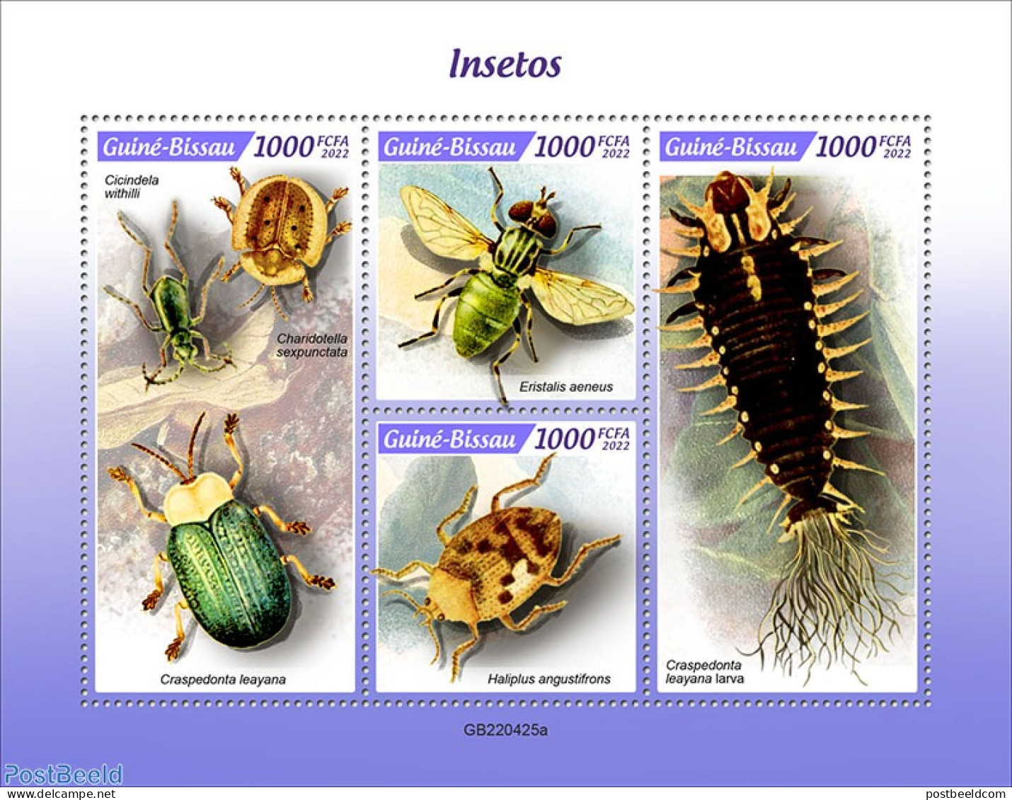 Guinea Bissau 2022 Insects, Mint NH, Nature - Insects - Guinea-Bissau