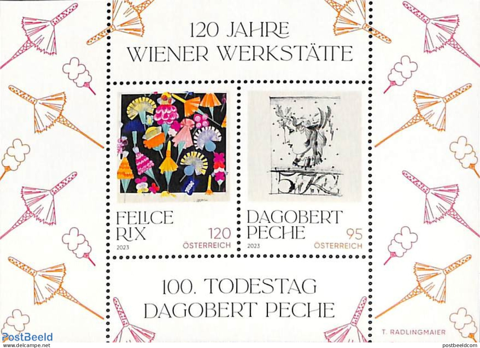 Austria 2023 120 Years Wiener Werkstätte S/s, Mint NH, Art - Modern Art (1850-present) - Paintings - Nuovi