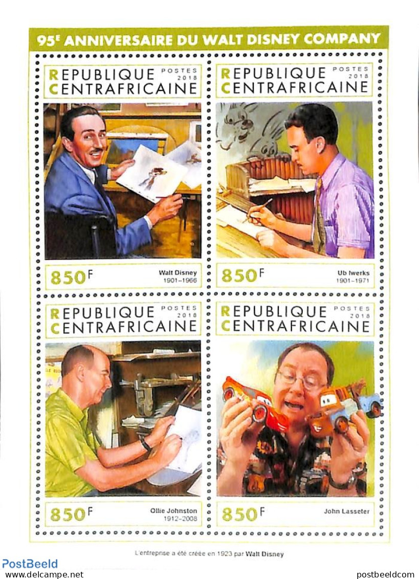 Central Africa 2018 Walt Disney Company 4v M/s, Mint NH, Art - Disney - Disney