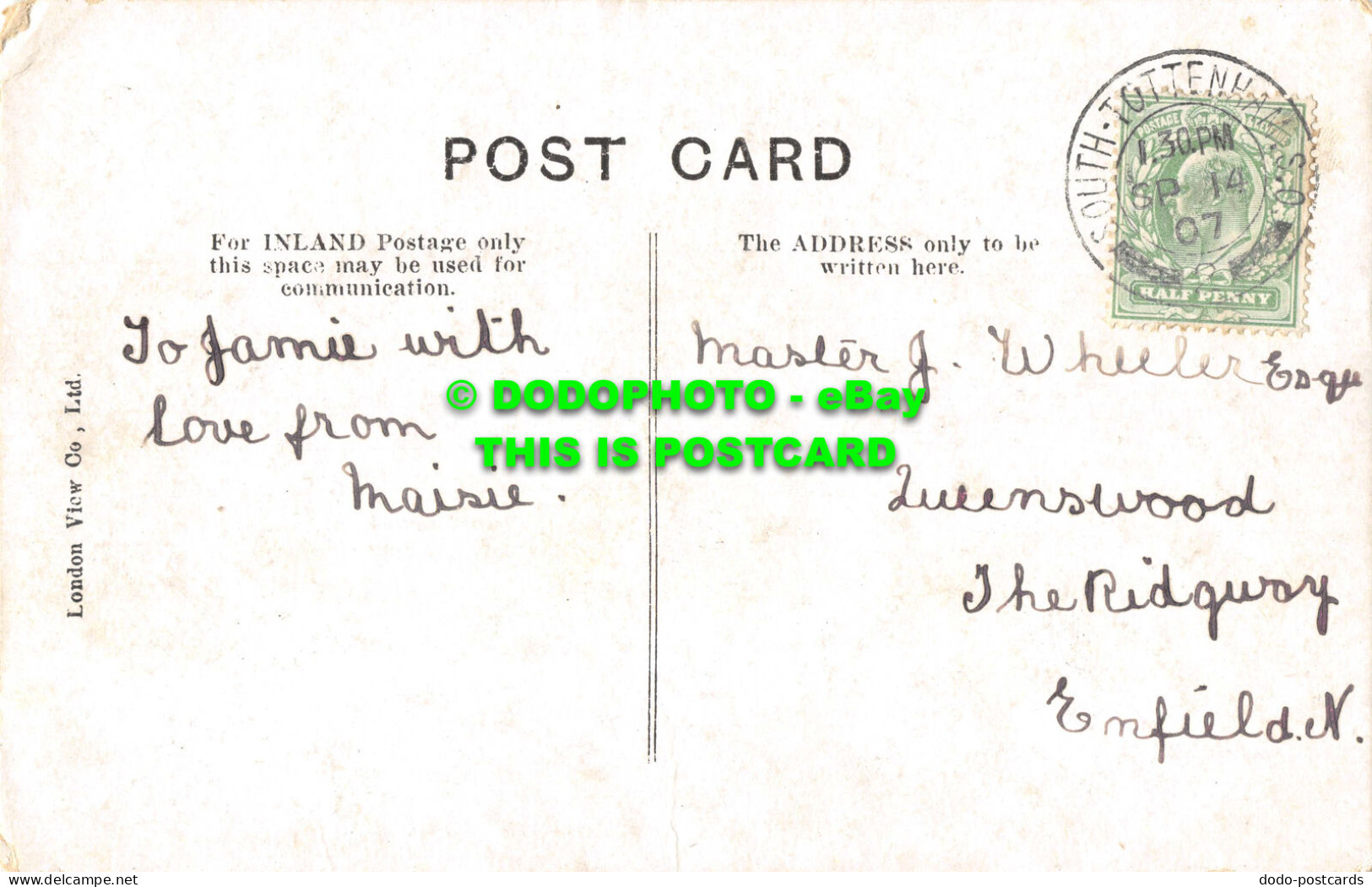 R535411 Embankment. London. London View. 1907 - Other & Unclassified