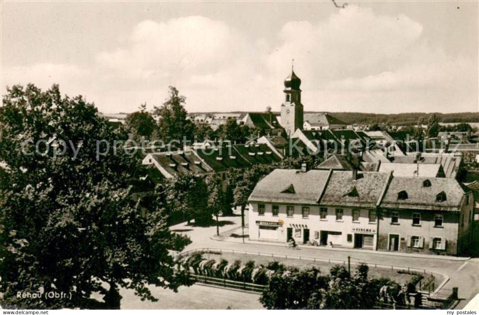 73779824 Rehau Oberfranken Stadtansicht Mit Kirche Rehau Oberfranken - Rehau